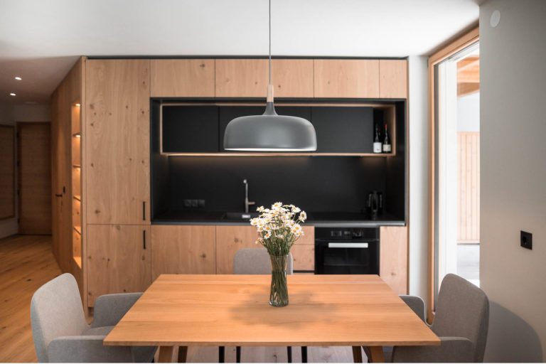Sunnseit Ulten Ferienwohnung Apartment Kueche